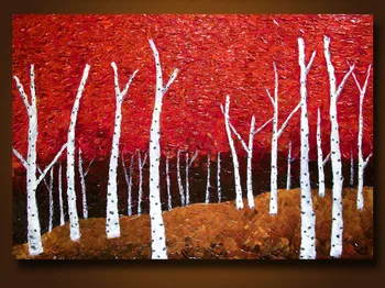 

Huge Handmade Abstract Palette Knife Texture Oil Painting Tree Artwork Art Deco Oil Paintings Beautiful Abstract Art Canvas Pain