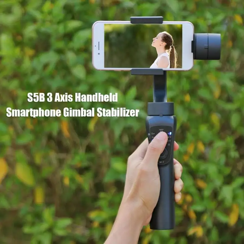 Горячая ручной классический нежная текстура S5B 3 оси ручной смартфон Gimbal стабилизатор w/отслеживание лица для экшн-камеры