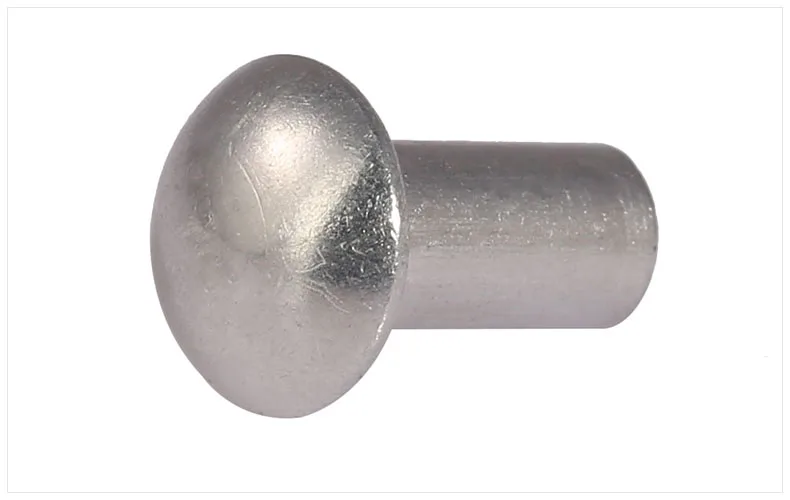 GB867 [M2-M8] Aluminum Solid Round Head Rivet Alloy Self-plugging Rivet Semi-round Head Aluminum Rivet Solid Rivet