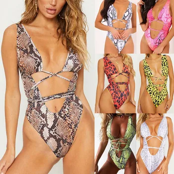 

Women Sexy One Piece Bikini Suit Swimsuit Foral Summer Beachwear Swimming Costume Bodysuits