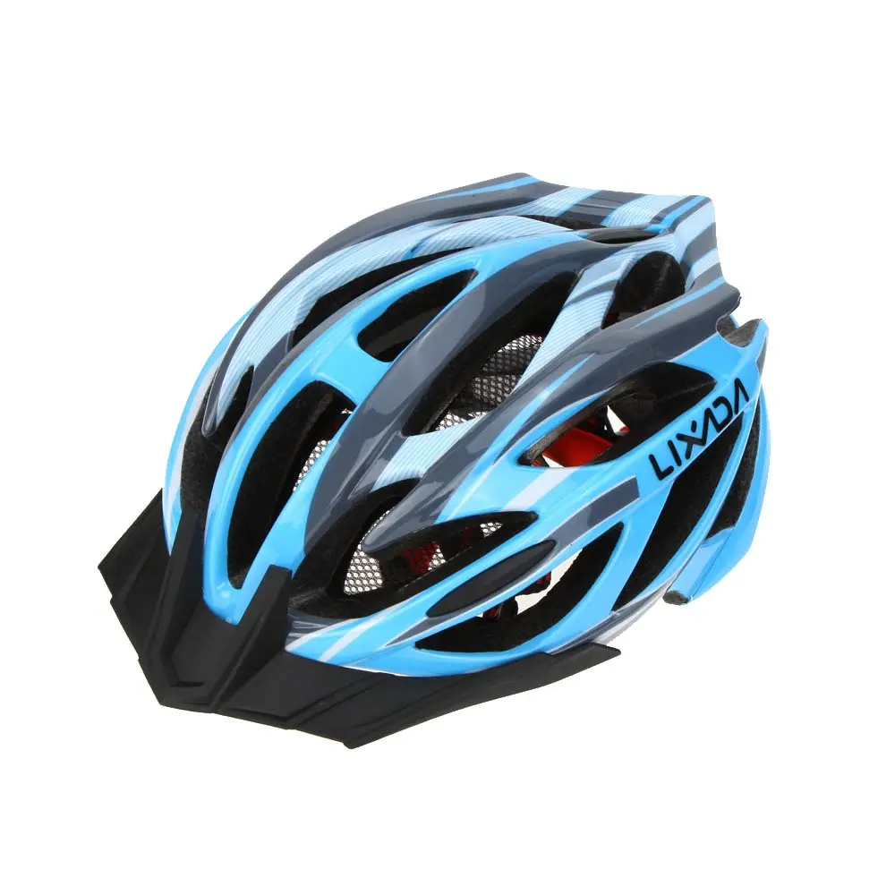 Lixada Открытый Спортивный Регулируемый Mtb/дорожный горный велосипед велосипедный шлем 21 вентиляционный ультралегкий интегрально-Формованный EPS велосипедный шлем - Цвет: Синий