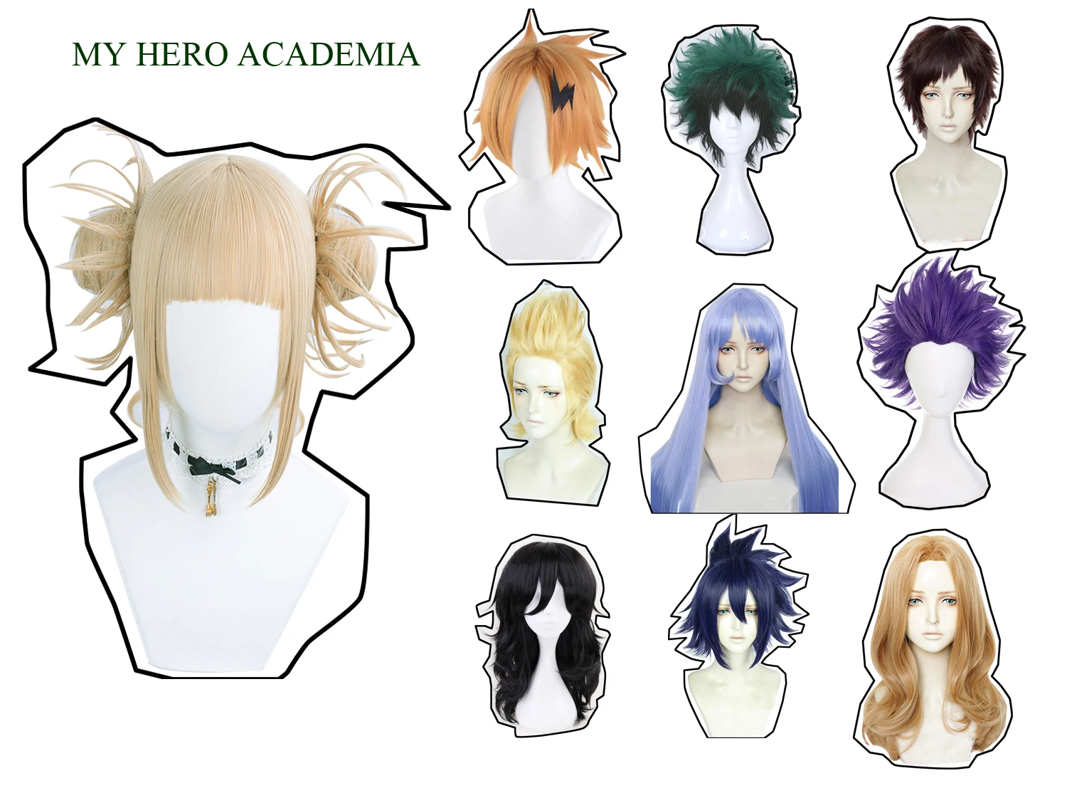 

Halloween Cosplay Himiko Toga Izuku Midoriya Shouta Aizawa Boku no Academia Tamaki Amajiki Nejire Hadou Tenya Iida Mirio Tooga