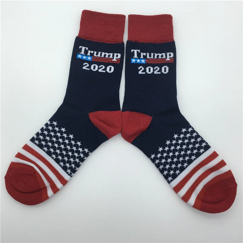 3 Забавные мужские креативные хлопковые носки Trump,, с американским национальным флагом и звездами в полоску для счастливых пар - Цвет: 3