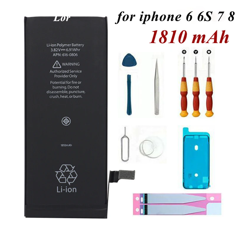 neng Battery For iPhone 6 6S Replacement polymer lithium battery Free tools Kit Tape battery For iPhone 7 8