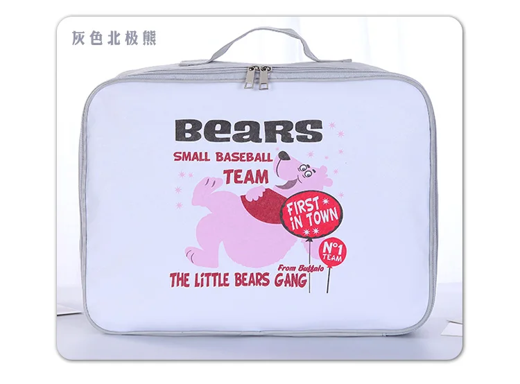 grey pola bear Под Nineteen Многофункциональный мультфильм повседневные дорожные женские туалетные принадлежности Органайзер водонепроницаемый Женский багаж для хранения - Цвет: grey pola bear