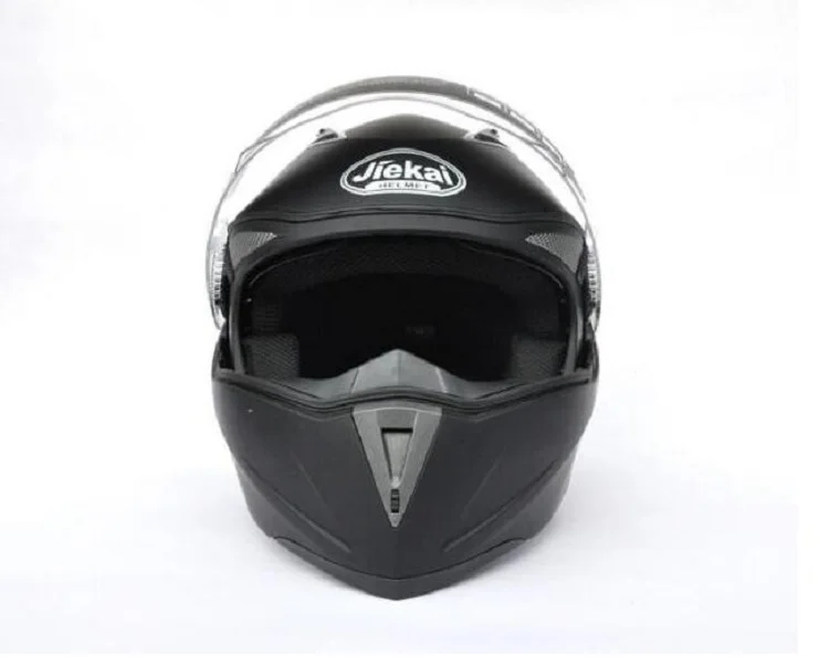 nueva протекцион de caballero JIEKAI doble lente de cara abierta casco мотоциклетный JK105 ABS флип-ап cascos de motocicle