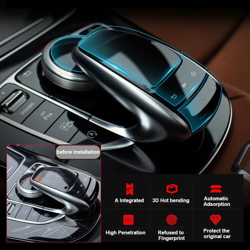 Новая центральная консоль Защитная пленка для рукописной мыши 1 Набор Mercedes Benz W205