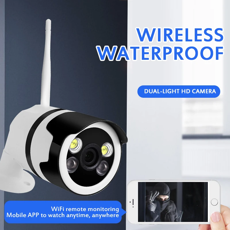 Беспроводная ip камера водонепроницаемая полноцветная Ночная 1080P WiFi