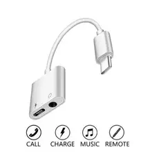 2-в-1 аудио адаптер Тип C до 3,5 мм разъем для наушников адаптер быстрой зарядки PD преобразователь для iPad Pro/Pixel 2 3 XL/huawei P20/htc