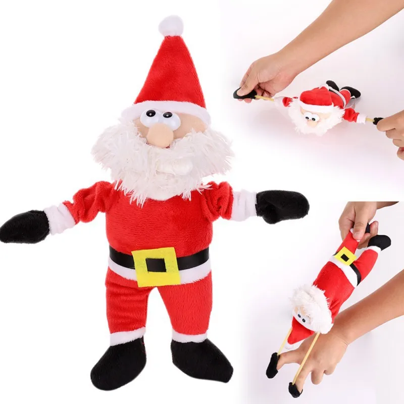 Christmas Santa Claus Snowman Elk Doll Cat Toys Soft Scratch-resistant Durable Pet Cats Dog Chewing Toy Xmas New Year Gifts