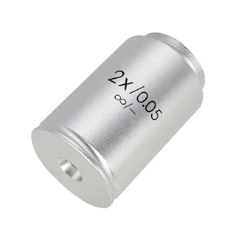 1X 2X Achromatic Objective Lens Infinity Objective for 195 Biological Microscope Accessories with RMS Thread Low Magnification