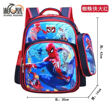 

Disney Cartoon Spider-Man Boys Schoolbag Children Waterproof schoolbag For primary school students Princess Elsa Girls Schoolbag