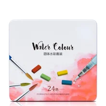 

24/36 Coloer Solid Watercolor Paint Set Beginner Hand-painted Children Student Watercolor Set Water Color Paint Set ArtSupplies