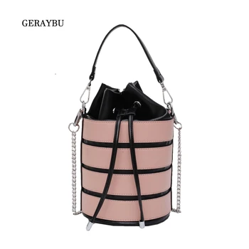 

Women New Shoulder Bag Fashion Simple Female Handbag Imitation Leather Youth Personality Bags Tether Chain