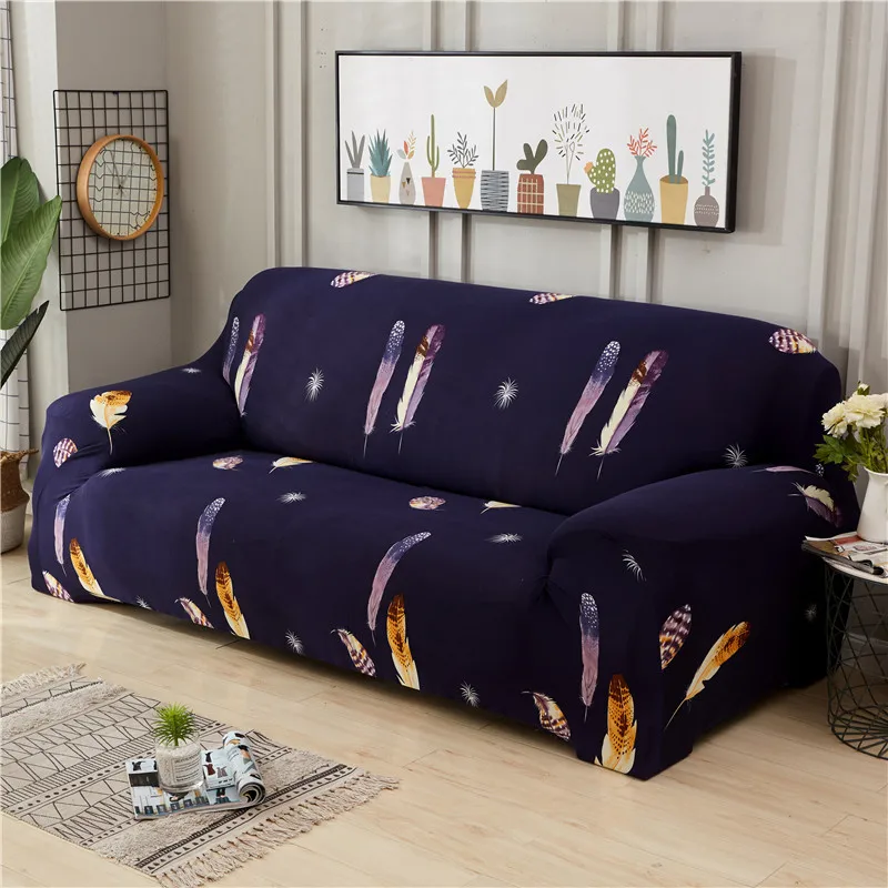 

Floral Printing Sofa Cover for Living Room Elastic Polyester Sectional L Shape Couch Cover Slipcover 1/2/3/4 Seat Home Decor