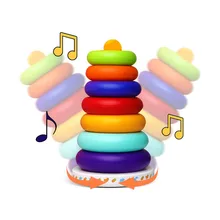 Jouets de dentition Montessori pour bébés de 13 à 24 mois, hochets pour nouveau nés de 0 à 12 mois, jouets musicaux, berceau pour tout petit, tour à empiler Mobile