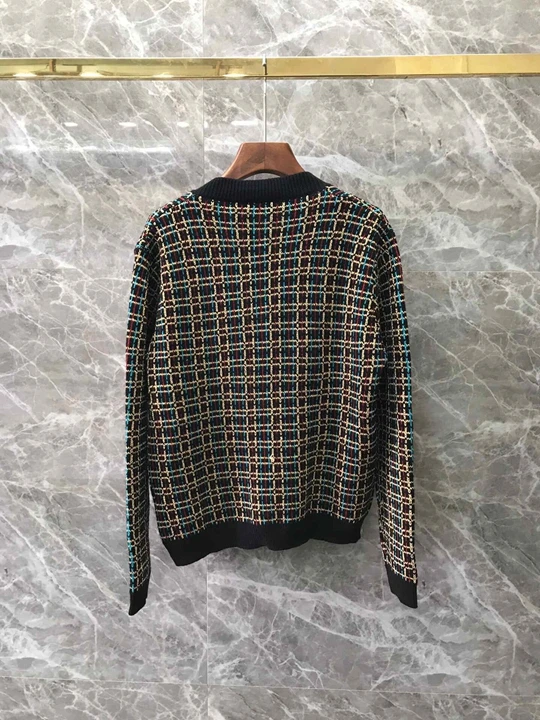 new winter women's pearl-breasted plaid jacket color 1213