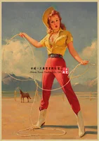 Riding stickers Retro Sticker Pin Up Sexy Girl Decal Suitable for Art Home Room Wall Painting Windows Bar Car Decor