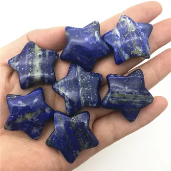 

2pcs Natural Lapis Lazuli Crystal Stone Star Shaped Meditation Healing Polished Gifts Natural Quartz Crystals