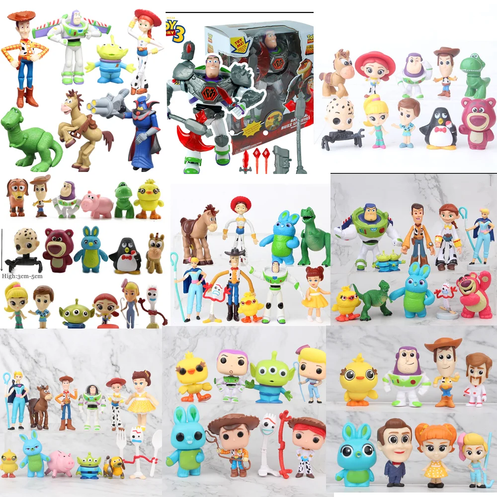 Toy Story Woody Buzz Lightyear Rex Hamm Slinky Dog Jessie Figurine Anime Dolls Toys Pvc Action Figure Model Toy Regalo Per Bambini