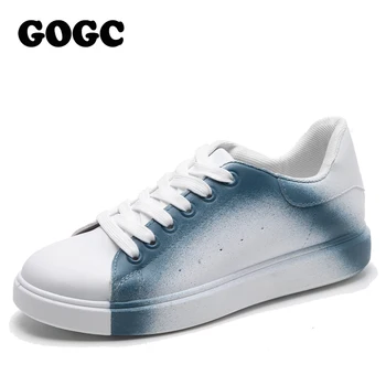 

Women Vulcanized Shoes Summer Tape Sneaker 2020 Spring Autumn Knitting Breathable Shoe Chunky Platform Sneakers Women