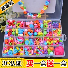 Ручной работы материал игрушки Детские Дети DIY украшенная бисером сумка красочная коробка образовательные девушки авторское ожерелье одежда chuan zhu