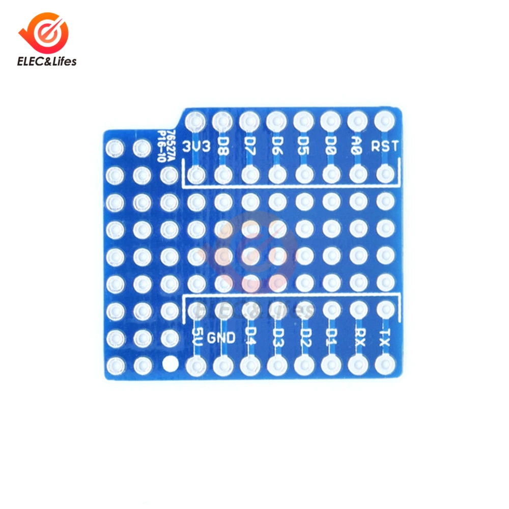 Печатная плата щит расширения для WeMos D1 Mini Breadboard двухсторонняя перфорированная