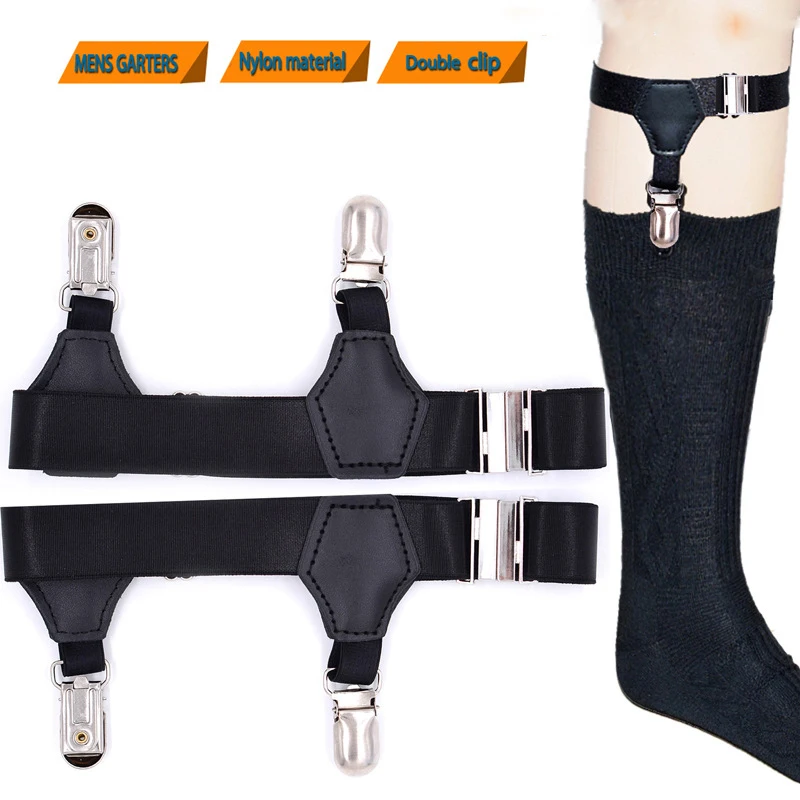 2Pcs/Set Socks Garters Belt Suspenders Adjustable Non-slip Clips For Men Women