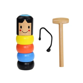 

Children Toys Funny Unbreakable Cartoon Doll Do Not Pour Out Toys Tumbler Obedient Wooden Magic Toys Gift For Kidss