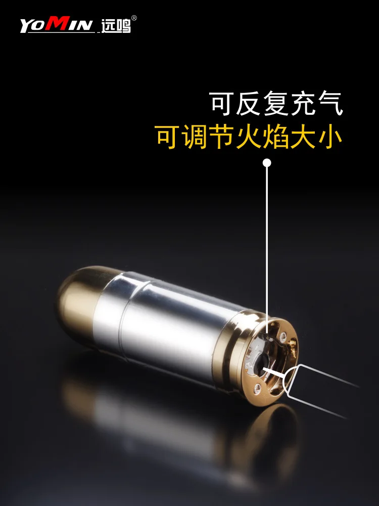 Creative Flashlight Lighter Metal Bullet Shaped Butane Windproof Lighters Men's Cigarette Cigar Carry Beer Bottle Opener Gadget