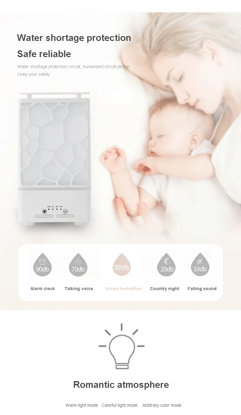Air Humidifier Essential Oil Diffuser Humidifier Aromatherapy for Home with LED Night Light Timing Mist Maker