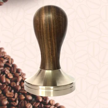 

Coffee Tamper Stamping Plate Panar Sandalwood Handle Powder Hammer Coffee Accessories 51mm --M25
