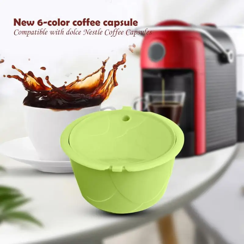 

Hot Sale Drip Coffee Filter Shell Coffee Capsule Cup Strainer Cup Dripper Stainless Steel Compatible for Dolce Gusto