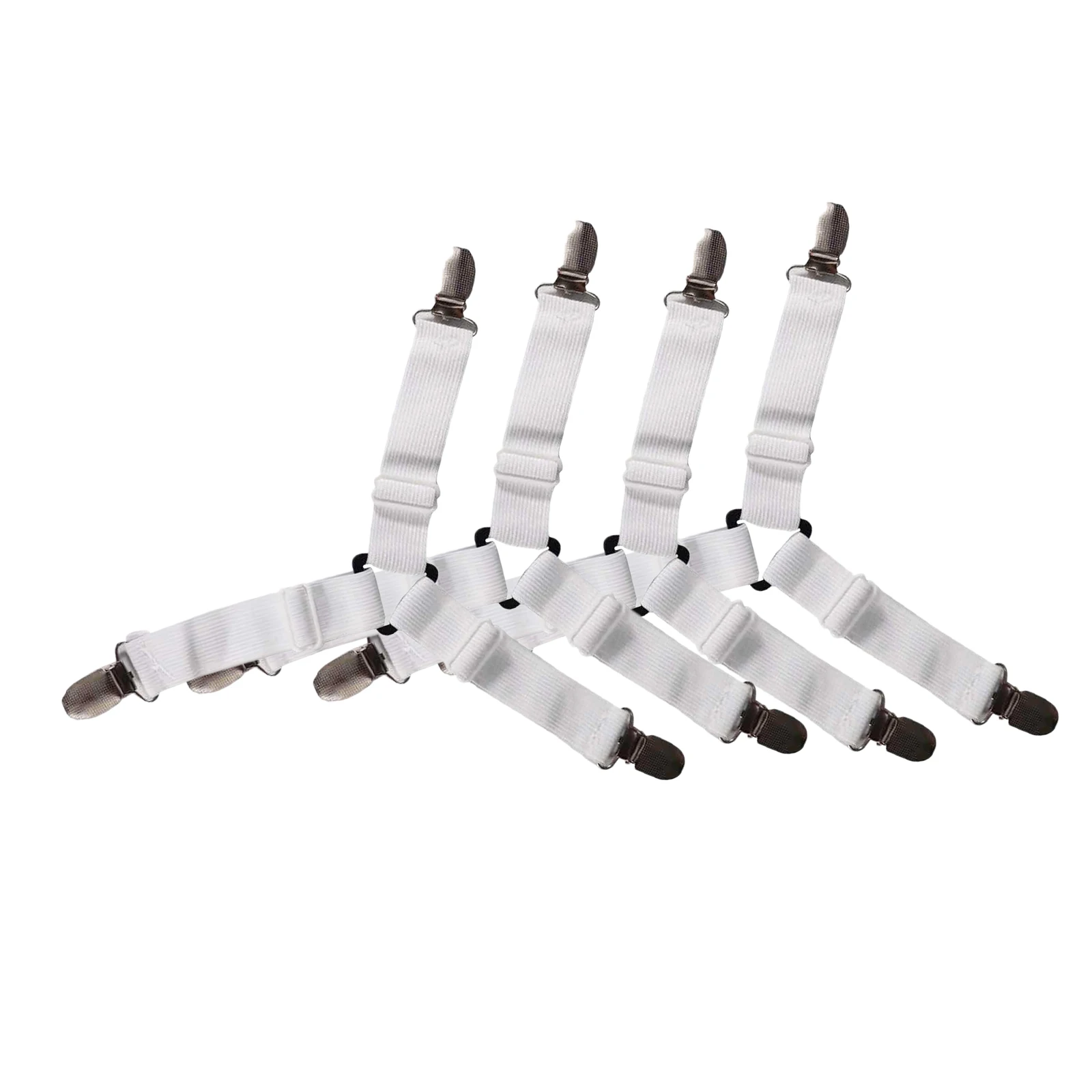 4x Bed Sheet Fasteners Bed Sheet Holder Keep Mattress Sheet Stays Adjustable