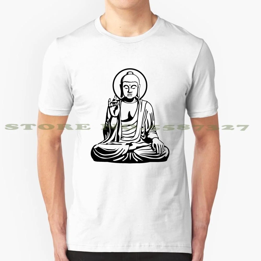 Крутая дизайнерская модная футболка Young Buddha (черно-белая) будда Shiva Regligion фигурка