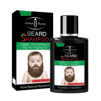 

Men Beard Washing Shampoo Deep Cleansing Nourish Natural Repair Activation Luster Foam Care Fluid Beards Barber Care