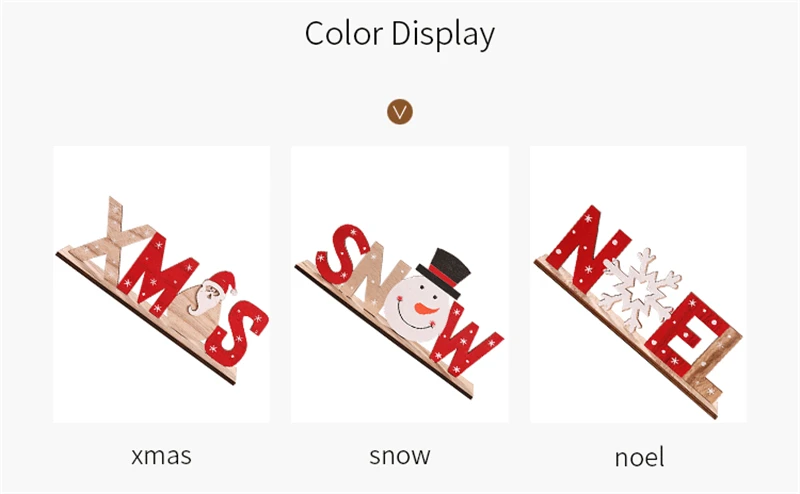 Новогодние рождественские украшения DIY рождественские товары рождественские деревянные буквы украшения Санта-Круз снеговик Настольный принт украшения AF168