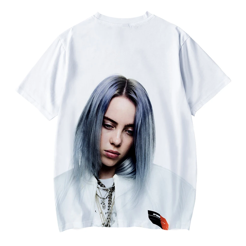 Детская футболка новая футболка с 3D принтом BILLIE EILISH одежда для детей Повседневная футболка BILLIE EILISH для мальчиков и девочек Детские футболки с короткими рукавами