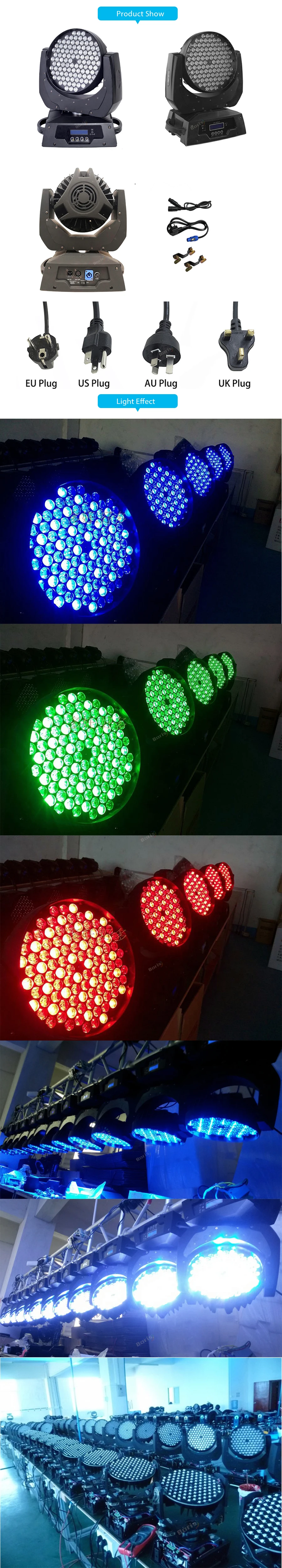 Flightcase Zoom Wash Moving Head Light 108x3w RGB LED Moving Head Wash Light Zoom Led Wash DMX2