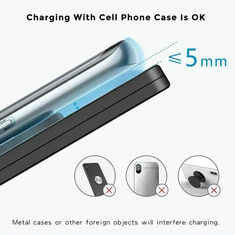 Upgraded Version Qi Fast Charger Wireless Charging Stand with Dual USB Ports for Tesla Model 3 Center Console Accessories