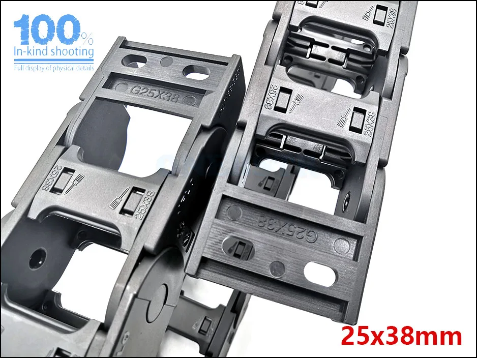 JFLO 1Meter 25x25 25x38 25x50 25x57 25x77mm Wire Carrier cable Drag chain Bridge type open of both side Towline Free shipping 48