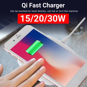 

20W Qi Fast Charge Wireless Charger for iPhone 11 Pro for Samsung Xiaomi Huawei