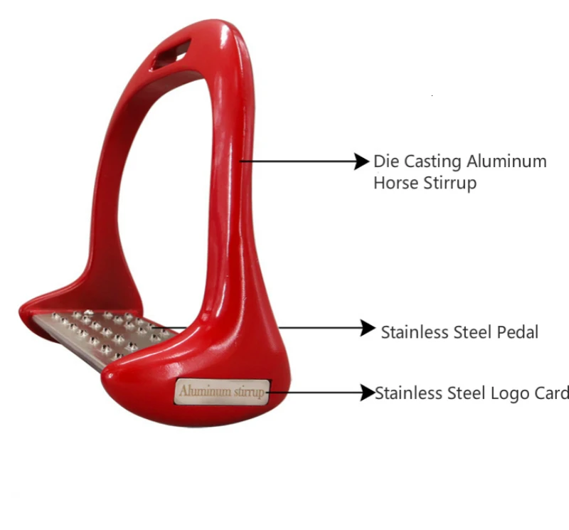 1 Pair Stirrup Horse Riding Equipment Stainless Steel Alloy Aluminum Thickening Non-slip Equestrian For Horse Saddle Horse Pedal 4