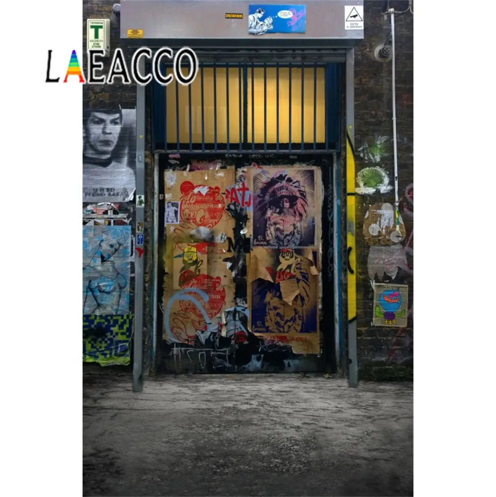 Laeacco граффити дом плакат светильник живописные фотографические фоны