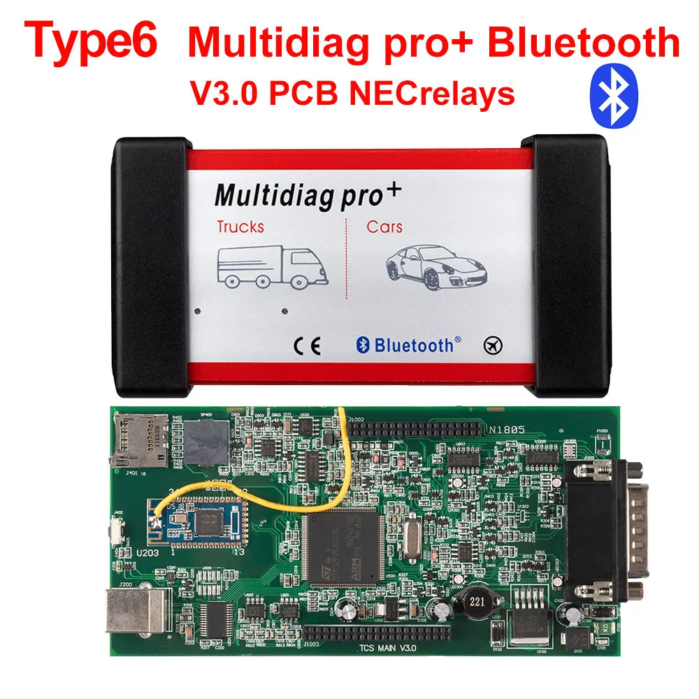 3 шт./лот CDP TCS CDP pro чехол плюс bluetooth,00 keygen программное обеспечение OBDII сканер автомобили Грузовики OBD2 диагностический инструмент - Цвет: Multidiag Bluetooth