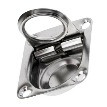 

Boat Hatch Durable Marine Locker Hardware Cabinet Lift Stainless Steel Handle Pull Ring Flush Convenient Easy Install Round