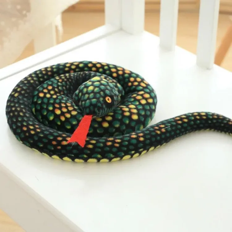110 см имитация кобры и питона плюшевая игрушка змея мягкие волосы 12 зодиака игрушки для детей забавные подарки Детские вечерние игрушки WJ229 - Цвет: 2