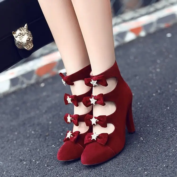 Обувь в стиле Лолиты; коллекция года; Женская обувь в стиле Харадзюку; kawaii; модная Милая обувь в Корейском стиле с милым бантом для маскарада; женская обувь на высоком каблуке
