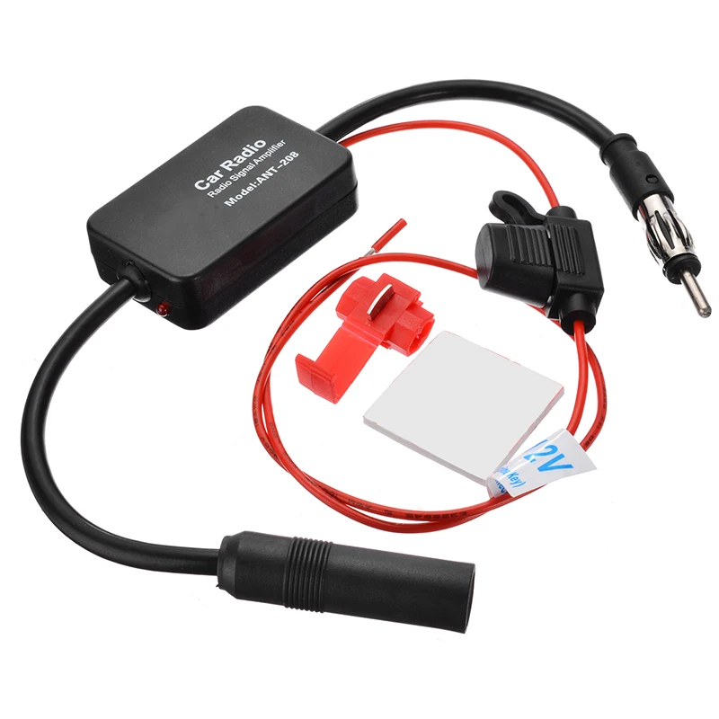 New 12V FM 88-108MHz Car Antenna Signal Amp Booster Radio Amplifier Car Electronics Automobiles Audio Accessories