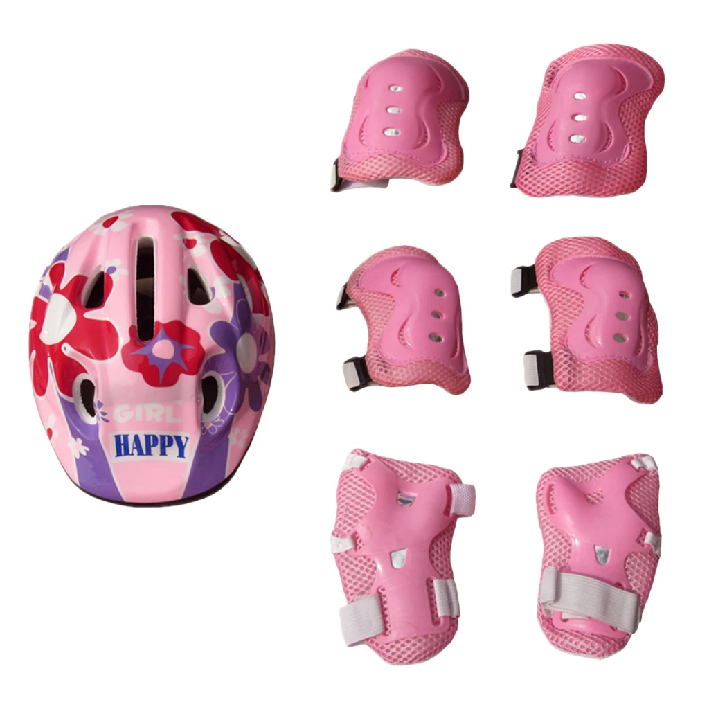 Kids Helmet Toddler Sports Protective Gear Set - Knee Pads, Elbow Pads, Wrist Pads for Roller Bicycle BMX Bike Skateboard
